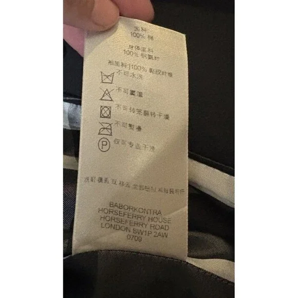 Burberry London Black Mid Length Trench Coat Size 6 - Picture 10 of 13